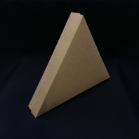 Упаковка ECO PIE TOTAL CRAFT для пиццы/пирогов/блинов 50ш (треугольник с крышкой) 220х220х40 