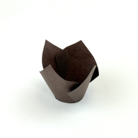 Форма бумажная Тюльпан КОРИЧНЕВАЯ 200шт H=150, d=50мм 