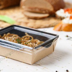 Упаковка GeoVita GeoBOX-400 ЧЁРНЫЙ салатник + КРЫШКА проз...