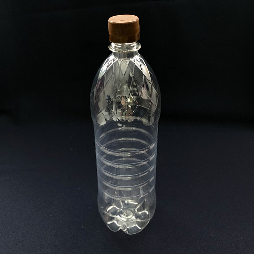 Бутылка ПЭТ d=28мм 1,0л прозрачная с КРЫШКОЙ УП=100шт /1#100 Кунгур