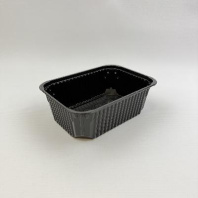 Контейнер прямоугольный одноразовый ПП КЛАРИТИ ЧЁРНЫЙ 1000мл 100шт 186х132х63мм