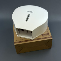 Диспенсер для бумаги туалетной LAIMA PROFESSIONAL 280х270х120мм БЕЛЫЙ пластик (Система Т2) 