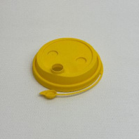 Крышка ПП 90мм с ЗАГЛУШКОЙ 50шт ЖЁЛТАЯ