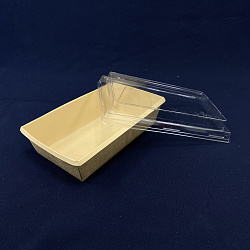 Упаковка OneClick Bottom- 800 КРАФТ салатник + крышка ВЫС... Упаковка OneClick Bottom- 800 КРАФТ салатник + крышка ВЫС...