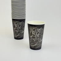 Стакан 400(500)мл бумажный МЕЛ 50шт D=90, d=60, H=135мм GOOD 