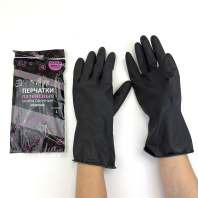 Перчатки хозяйственные Japan Style "L" ЧЁРНЫЕ 1пара СУПЕРПРОЧНЫЕ 