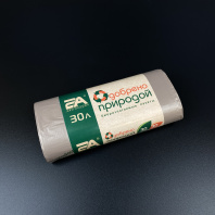 Мешки для мусора БИОРАЗЛАГАЕМЫЕ ПНД рулон (30л 30шт) 8мкм ОДОБРЕНО ПРИРОДОЙ 50х60см Арт.П0889 