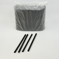 Трубочки 12х210мм УП=250шт ПРЯМЫЕ ЧЁРНЫЕ 