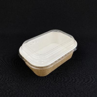 Упаковка OSQ CASE-BOWL-660 КРАФТ 45шт (салатник + крышка ВЫСОКАЯ H=25) 170х120/150х100/50мм 