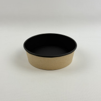 Салатник бум КРАФТ/чёрный  620мл (V=410мл) 45шт D=150, d=132, H=46 OSQ Round Bowl Black Wood 