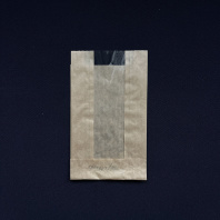 Пакет бум. V-дно КРАФТ с ОКНОМ 180х100(окно=40)х40 100шт 