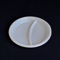 Тарелка десертная ПС D=205мм 2-х секц. БЕЛАЯ 100шт ЭКО Атлас 