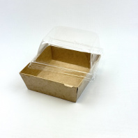 Упаковка OSQ SmartPack-550 КРАФТ салатник + крышка ВЫСОКАЯ H=50мм 50шт 130х130/114х114