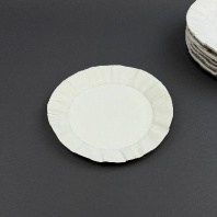 Тарелка картон D=170мм БЕЛАЯ 100шт