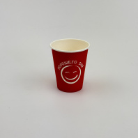 Стакан 180(196)мл бумажный ХОРОШЕГО ДНЯ (красный) 50шт D=73, d=50, H=80мм GOOD 