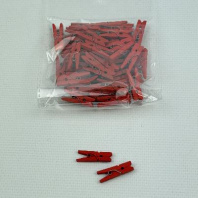 Прищепки деревянные декоративные КРАСНЫЕ 25мм УП=50шт AVIORA