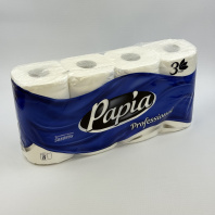 Бумага туалетная PAPIA 3сл УП=8шт L=16,5м K=140шт 118х95мм Арт.5080998 