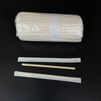 Размешиватель деревянный в ИНДИВИД. УПАК. БУМАГА БЕЛАЯ 18см УП=250шт БЕРЁЗА 180х6х1,8мм 