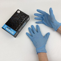Перчатки НИТРИЛовые ГОЛУБЫЕ AVIORA "S" УП=100шт неопудренные