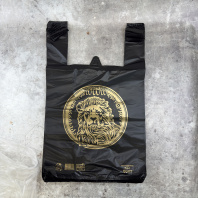 Пакет майка ПНД 40+20х70 (20) LION УП=100шт ЧЁРНАЯ 