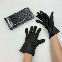 Перчатки ТПЭ КОРОБКА ЧЁРНЫЕ "M" УП=100шт AVIORA