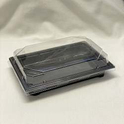 Контейнер под суши УК-703 ДНО-чёрное + КРЫШКА-прозр. 89ко...