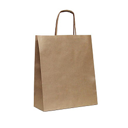 Пакет бум. прямоуг. дно с круч.ручк. КРАФТ 340х320х200 25...