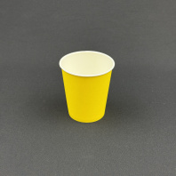 Стакан 250(280)мл бумажный ЖЁЛТЫЙ 50шт D=80, d=57, H=88мм ФОРМАЦИЯ Арт.54413 