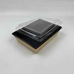 Упаковка OneClick Bottom-1000 ЧЁРНЫЙ салат. + крышка ВЫСО... Упаковка OneClick Bottom-1000 ЧЁРНЫЙ салат. + крышка ВЫСО...