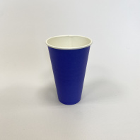 Стакан 400(470)мл бумажный СИНИЙ 50шт D=90, d=53, H=136мм ПБФ 