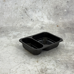 Лоток под запайку 187х137х39 600мл ЧЁРНЫЙ разделение-70/3... Лоток под запайку 187х137х39 600мл ЧЁРНЫЙ разделение-70/3...