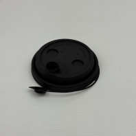 Крышка ПП 80мм с ЗАГЛУШКОЙ 50шт ЧЁРНАЯ МАТОВАЯ(!!!) СМАРТПЛАСТ 