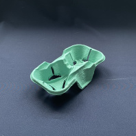 Держатель для 2-х стаканов картон ЗЕЛЁНЫЙ 1шт 193х108х42 СОЭМЗ 