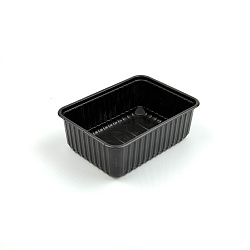 Контейнер прямоуг. ПП Д-Полимер ЧЁРНЫЙ 1000мл 50шт 179х13...