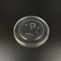 Крышка ПП 90мм ПЛОСКАЯ с отверстием под трубочку 50шт ПРОЗРАЧНАЯ ГЛЯНЕЦ