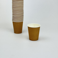 Стакан 180(196)мл бумажный КРАФТ 50шт D=73, d=50, H=80мм GOOD 