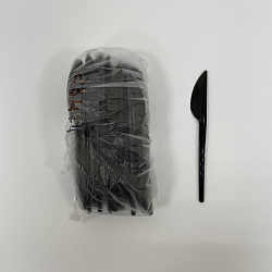 Нож одноразовый ЧЁРНЫЙ УП=100шт 165мм ЭЛПИ Арт.23474 