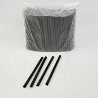 Трубочки 12х210мм УП=250шт ПРЯМЫЕ ЧЁРНЫЕ