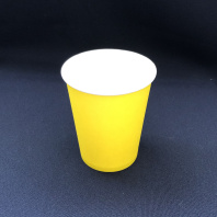 Стакан 250(290)мл бумажный ЖЁЛТЫЙ 50шт D=80, d=55, H=92,5мм ВИРИДО 