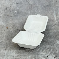 Ланч-бокс БИО (сахарный тростник) 155х155х76мм 450мл 125шт БЕЛЫЙ