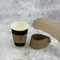 Сливс для стаканов универсальный БУРЫЙ 125шт(!!!) без печати, 2сл 280х55 ЭКО 