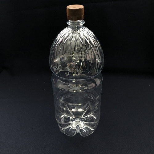 Бутылка ПЭТ d=28мм 1,5л прозрачная с КРЫШКОЙ 