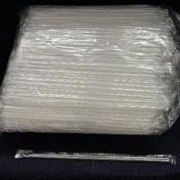 Трубочка в плёночной индивидуальной упаковке 8х240мм УП=500шт ПРЯМАЯ ПРОЗРАЧНАЯ