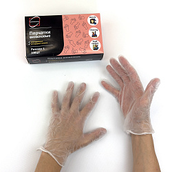 Перчатки виниловые неопудренные КИТАЙ "S" УП=10... Перчатки виниловые неопудренные КИТАЙ "S" УП=10...
