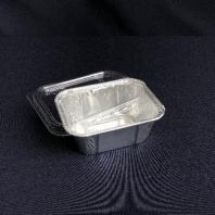 Форма алюминиевая R136G + КРЫШКА прозр. V=250мл 100шт 114х89/84х59