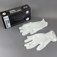 Перчатки виниловые прозрачные AVIORA "XL" УП=100шт вес-5,5гр неопудренные Арт.402-673 