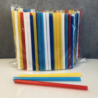 Трубочки 12х210мм УП=250шт ПРЯМЫЕ цветные МИКС