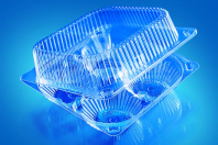 Контейнер для ДЕСЕРТОВ ИП- 2 ПЭТ 20шт(!) внеш.186х186х81мм, ячейка 85х53мм Протэк 