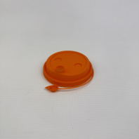 Крышка ПП 80мм с ЗАГЛУШКОЙ 50шт ОРАНЖЕВАЯ СМАРТПЛАСТ 