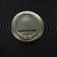 Крышка 90мм с КЛАПАНОМ 100шт ПРОЗРАЧНАЯ КАШТАН 